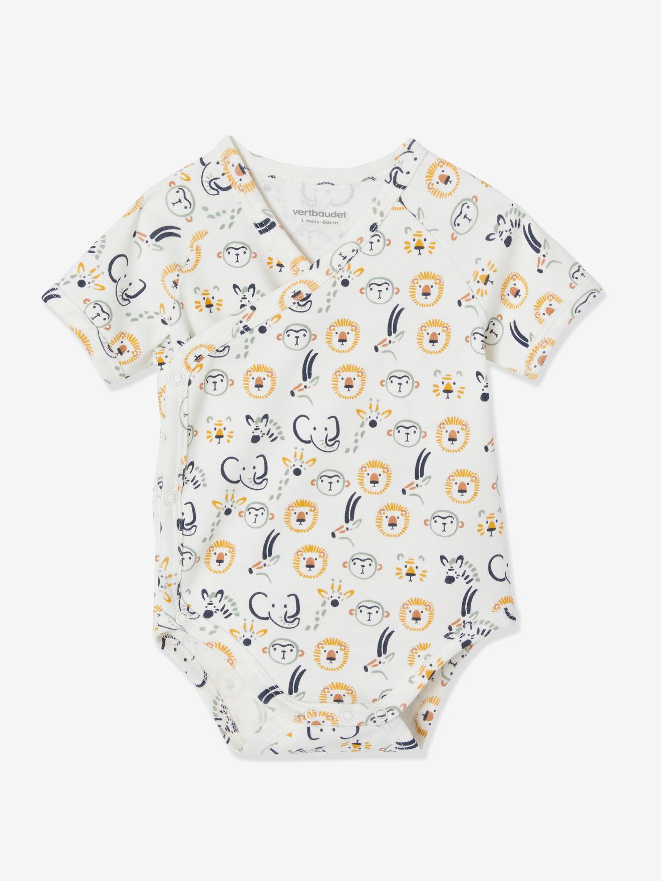 Conjunto de 3 bodies para bebê, manga curta, verde claro, lisos com estampas