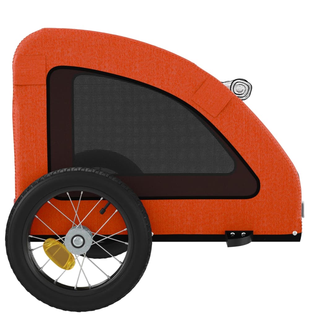 Remorque de vélo pour animaux de compagnie orange