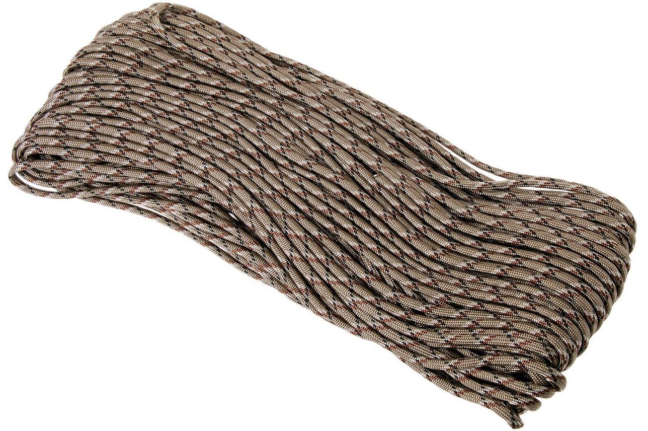 Knivesandtools 550 paracord type III, kleur: desert camo, 100 ft (30,48 m)