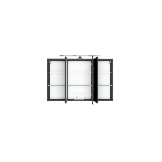 Waschtischkombi Bregenz grau B/H/T 100x200x47 cm