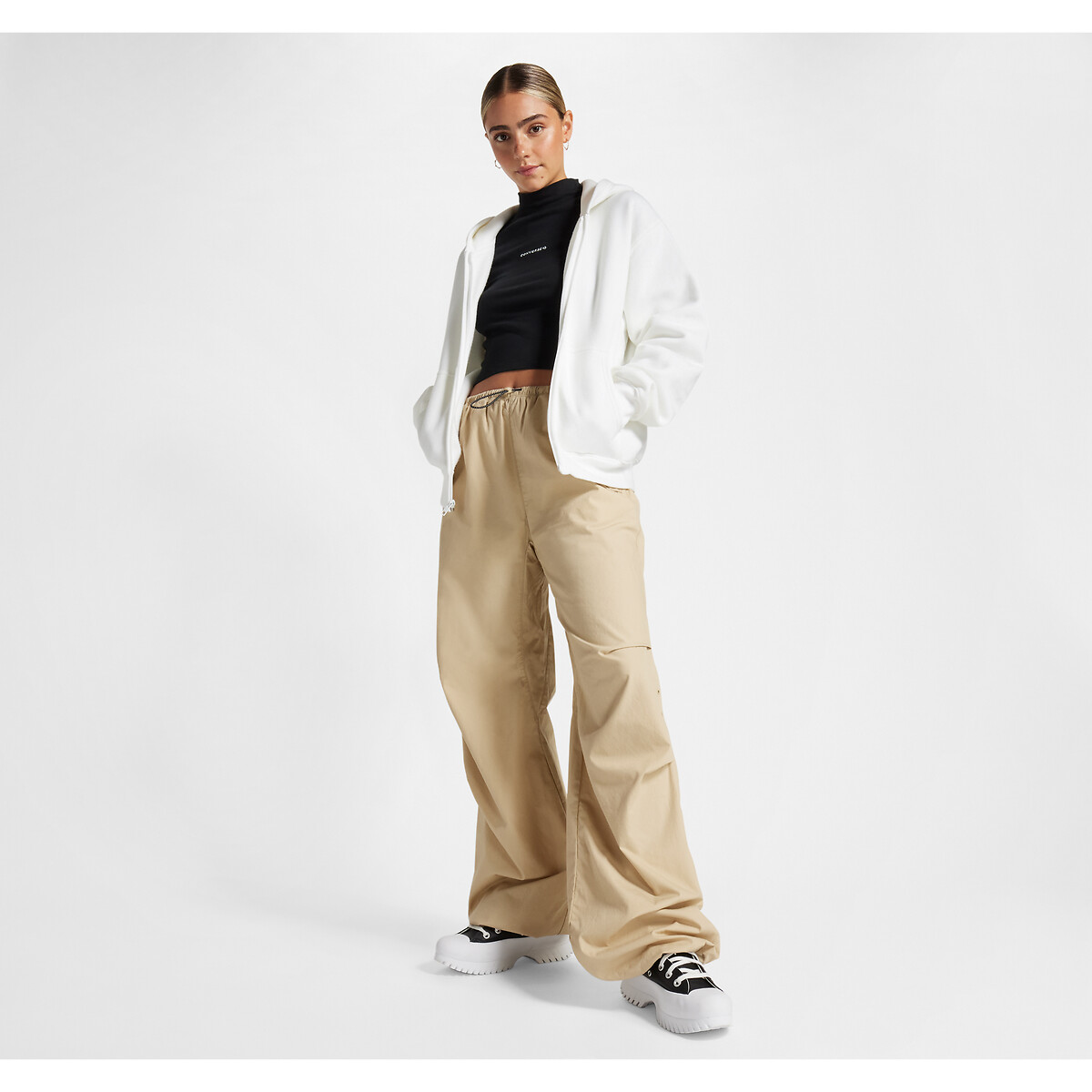CONVERSE<br>Camiseta com gola alta e logo da marca