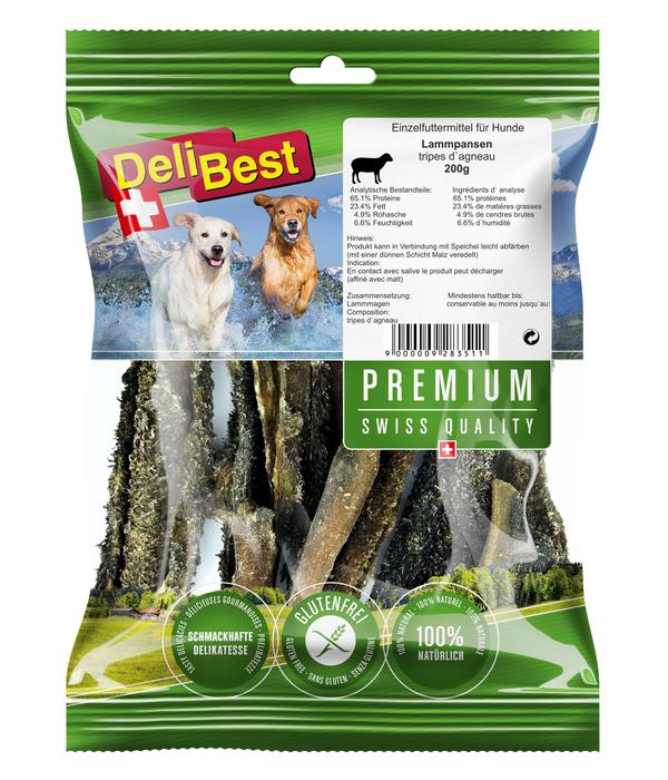 DeliBest Premium Hundesnack Lammpansen, 200 g