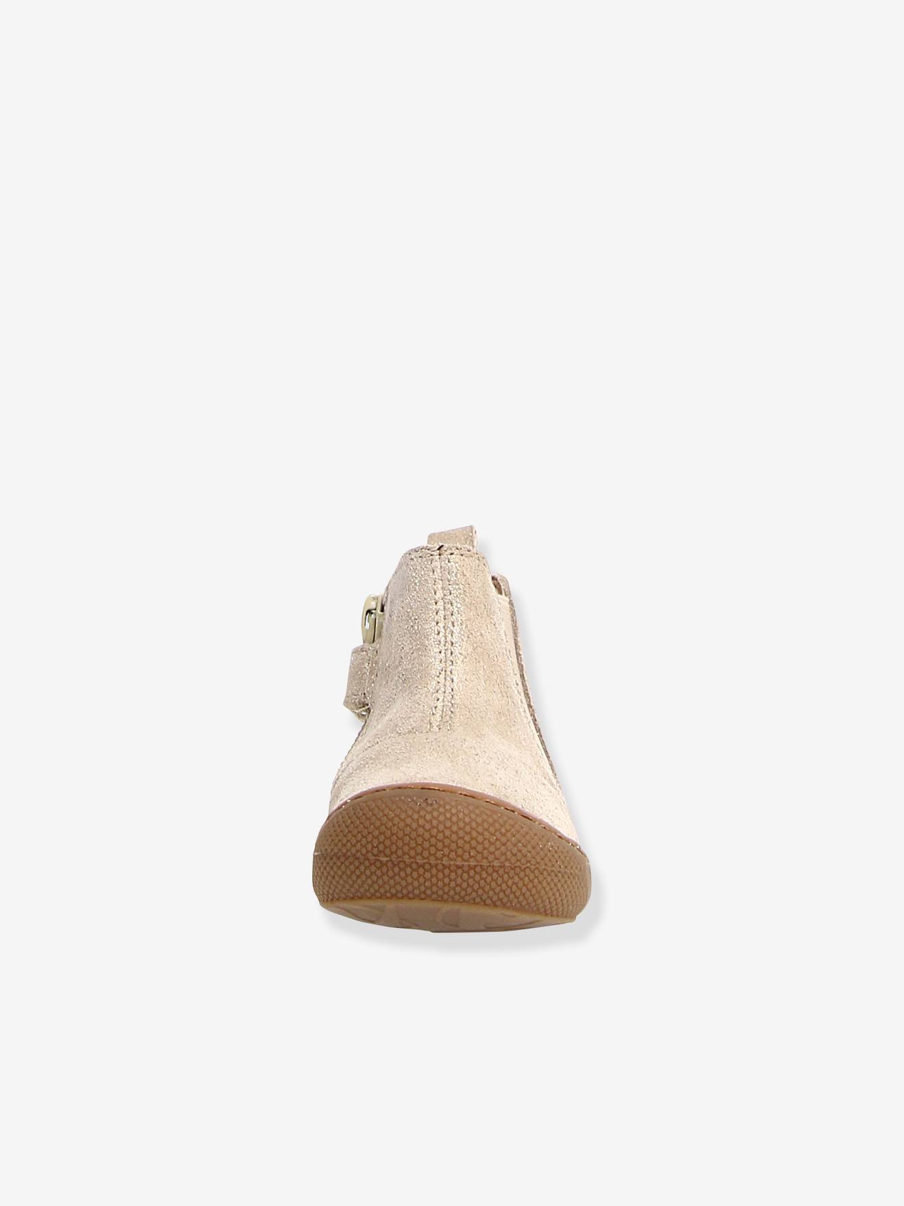 Botas Chelsea Sally NATURINO® First Steps, cor Ouro Bebê