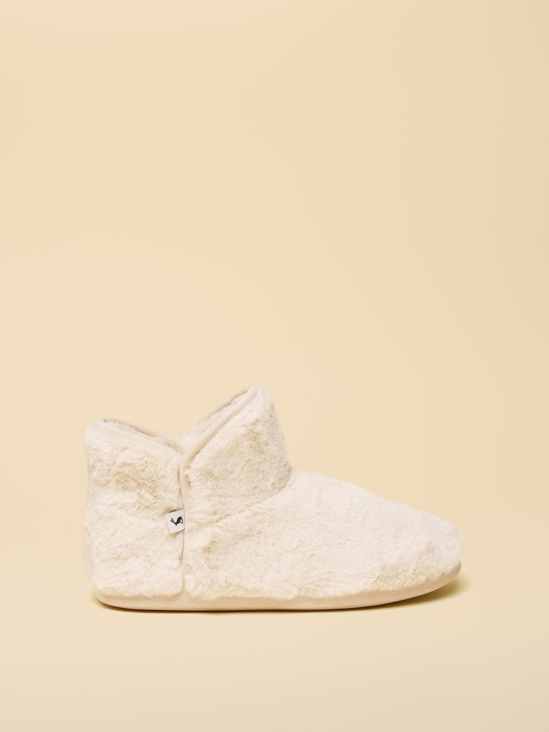 Crème - Joules Women's Cabin Luxe Faux Fur Slipper Boots