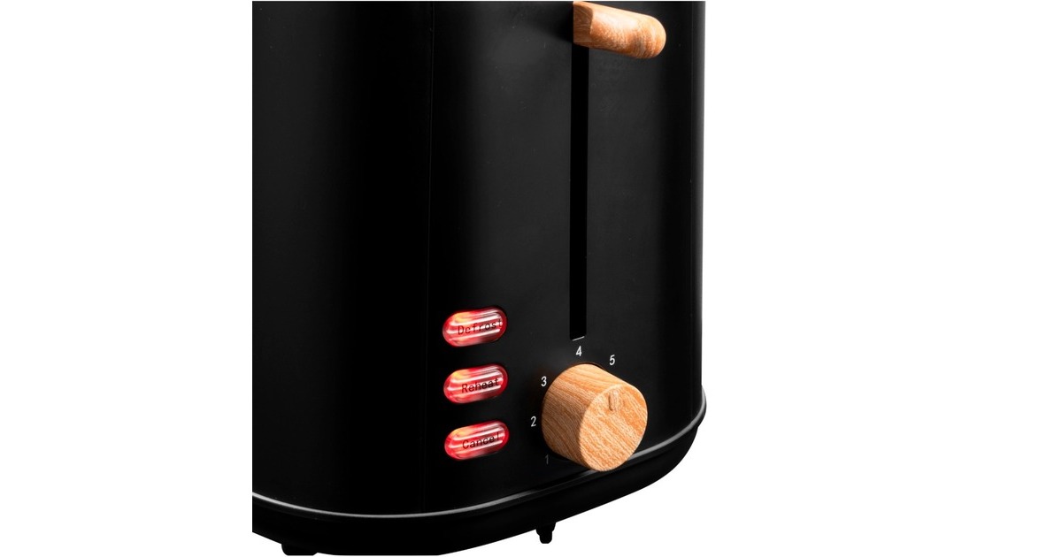 BestronATO850BW Broodrooster  (Zwart/houtkleur)