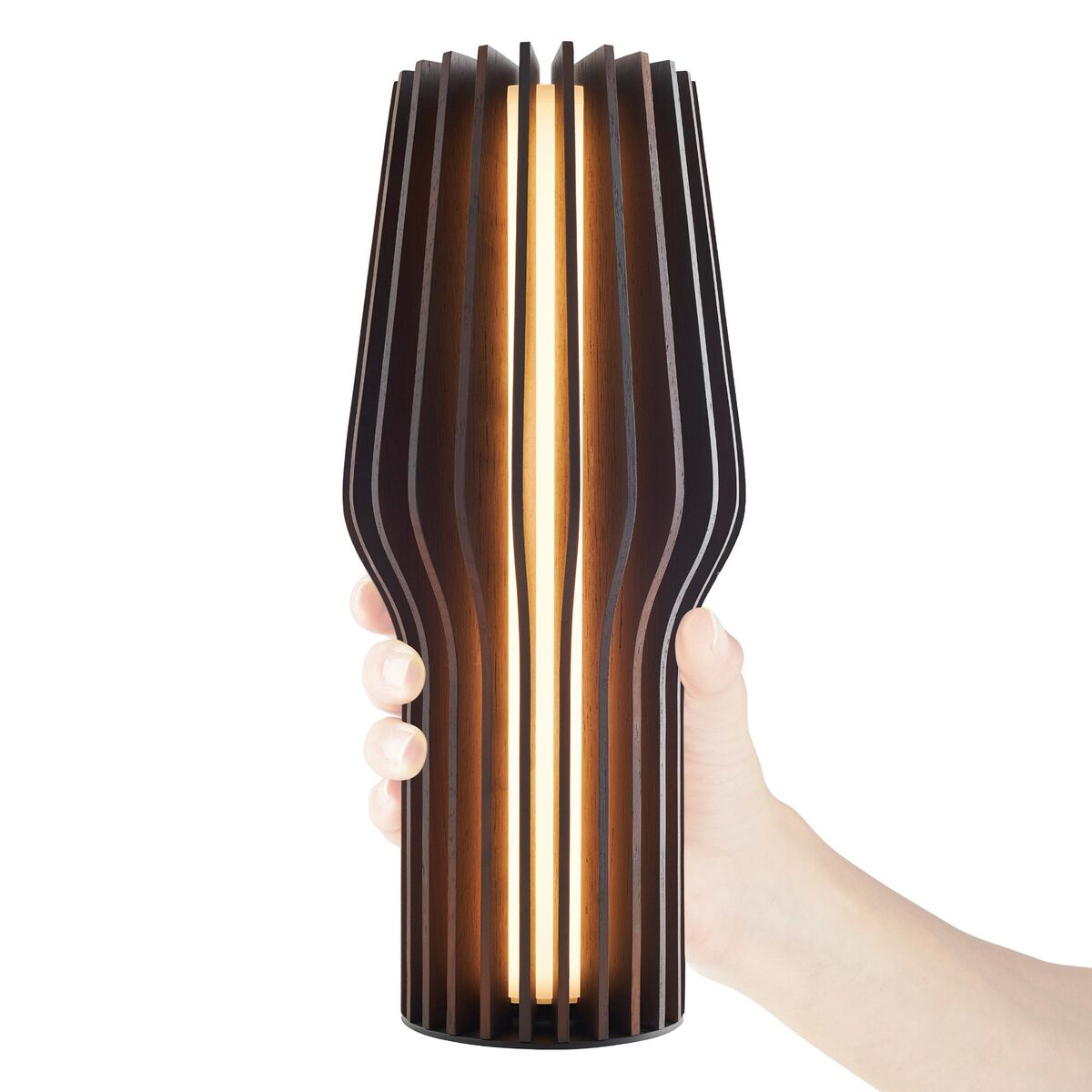 Radiant lampe, røkt eik