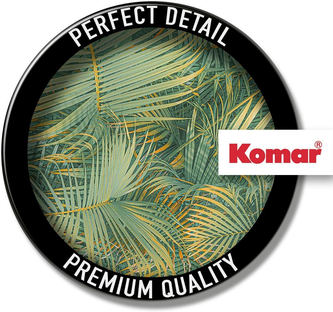 Komar Fototapete »Digitaldruck Vlies -  Neon Fern - Grösse 200 x 250 cm« bedruckt glatt Wohnzimmer, Schlafzimmer