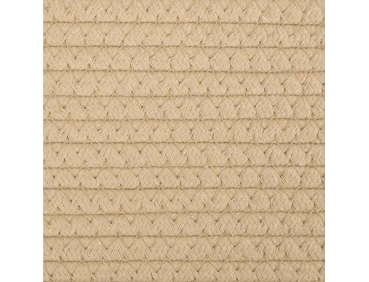 VIDAXL - Panier à linge beige et blanc ø55x36 cm coton