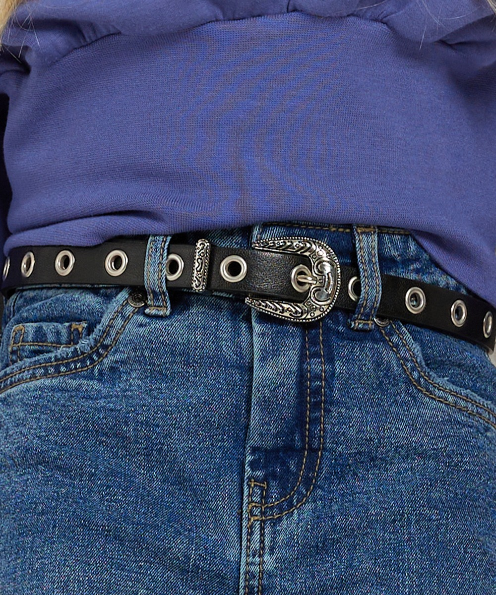 eyelets riem met western gesp