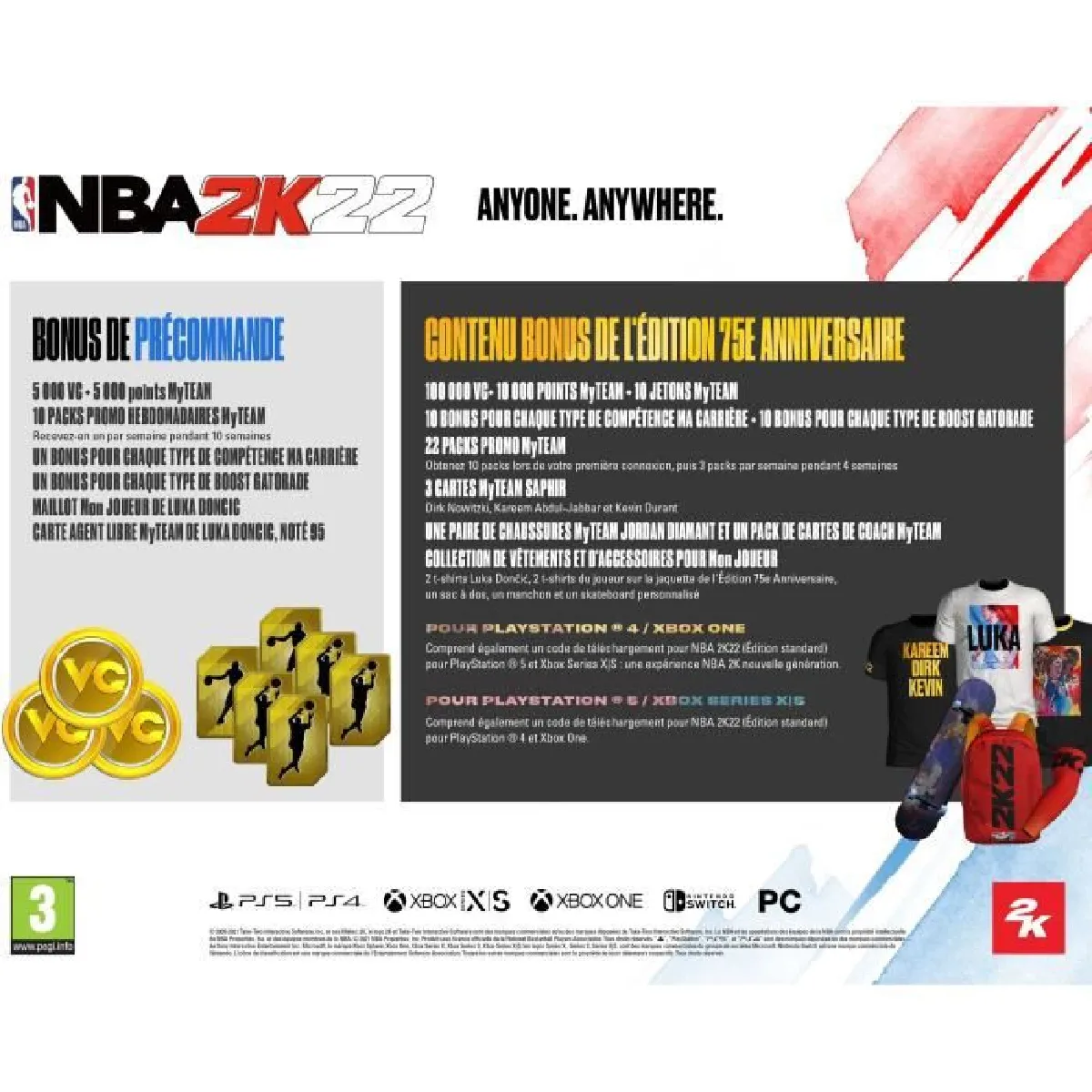 2K Games NBA 2K22 Édition 75e Anniversaire Xbox One