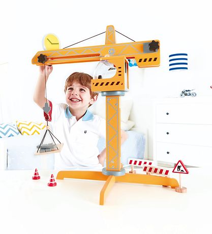 Hape Spielset - 10 Teile - Kran