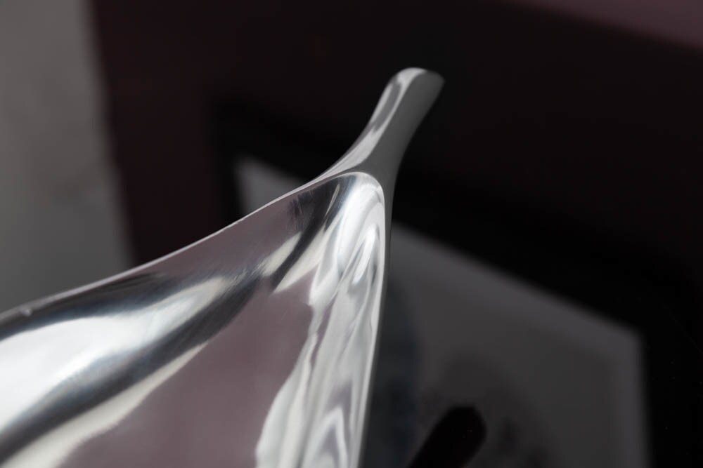 riess-ambiente Schale SILVER LEAF - 60cm silber Aluminium handgearbeitet Deko