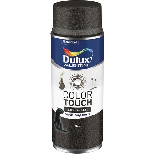 Bombe peinture 400 ml Color Touch Effet Métal - Noir