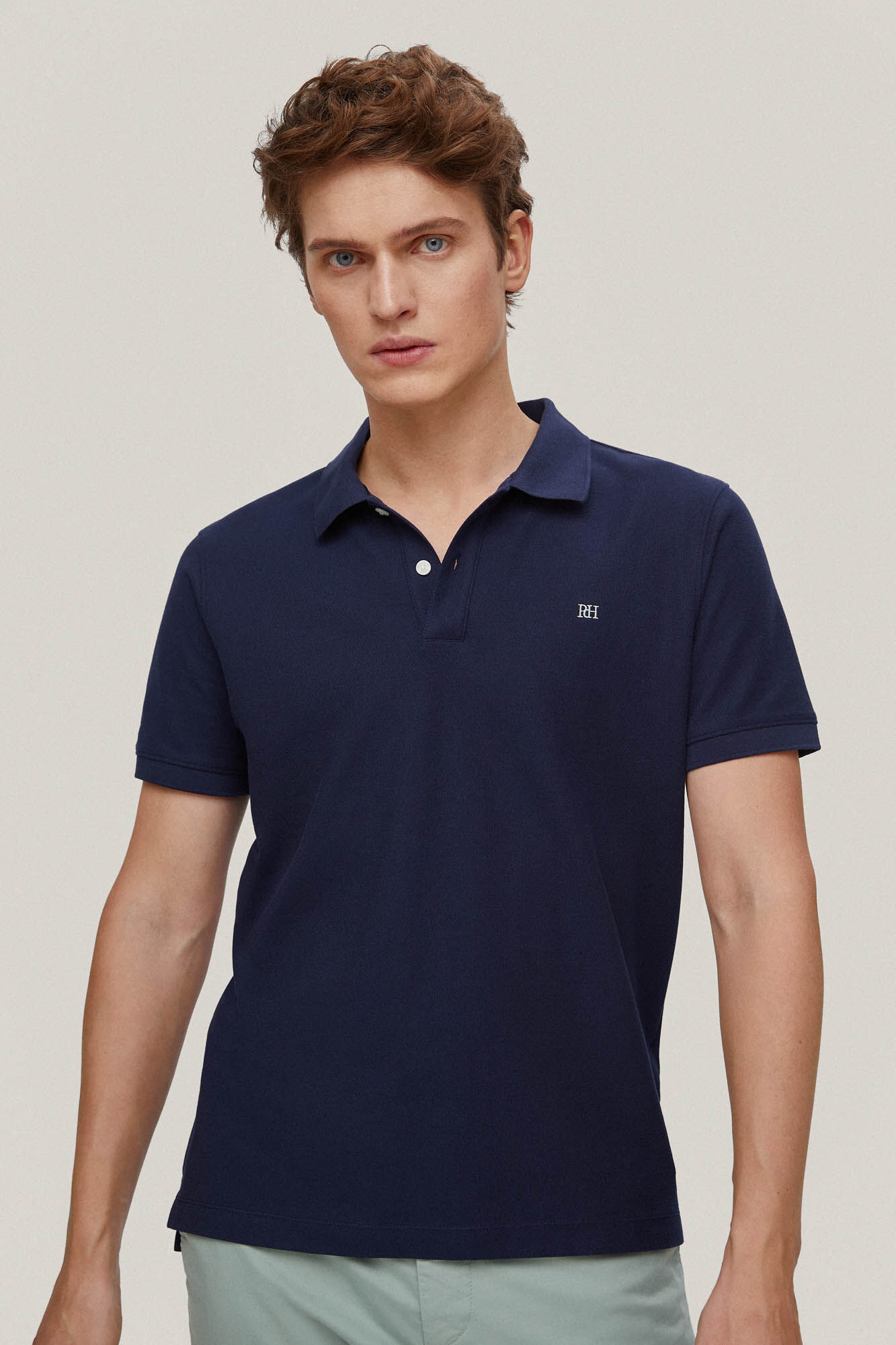 Polo slim fit anti-odor - Azul