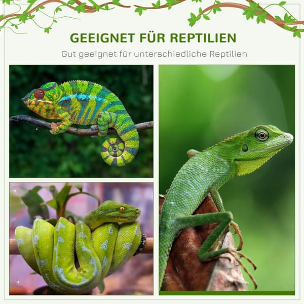 Terrarium Reptil-Oppdrettsboks For Reptiler Amfibier Arachnider Laget Av Aluminium Hvit + Sølv + Svart 120 X 40 X 40 Cm