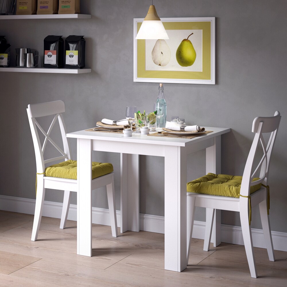 VICCO Esstisch KARLOS Esszimmertisch 80cm Weiß Wohnzimmer Küchentisch Tisch