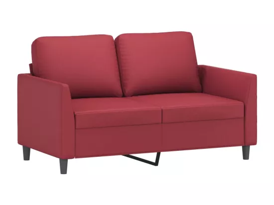 Canapé à 2 places Rouge bordeaux 120 cm Similicuir