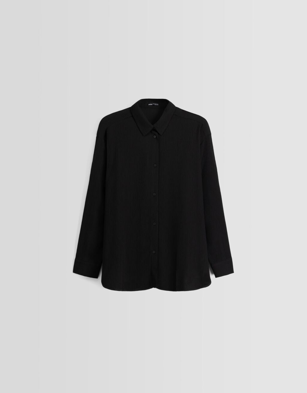Camisa de crepe oversized de manga comprida