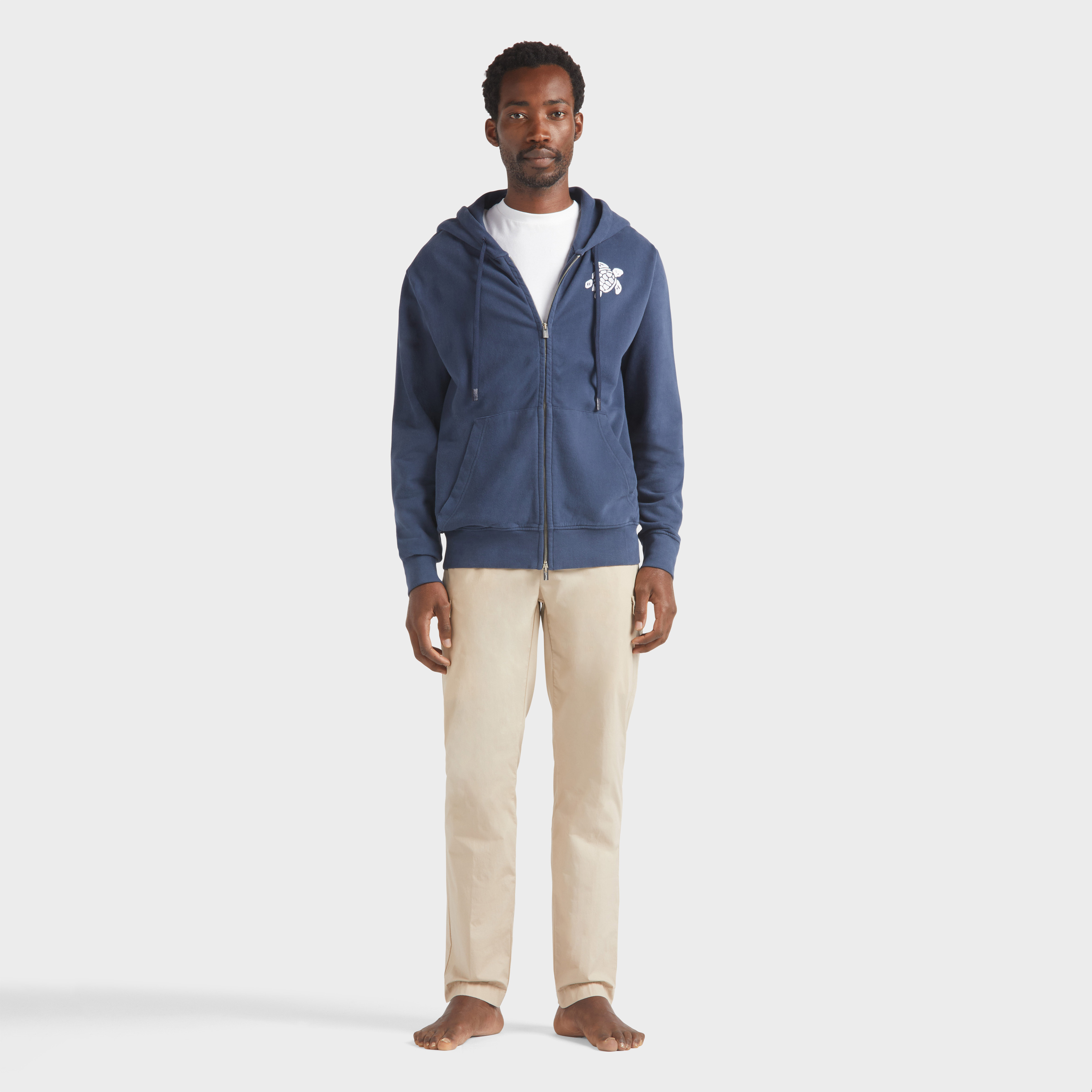 Sweat en coton à fermeture éclair homme Tortue