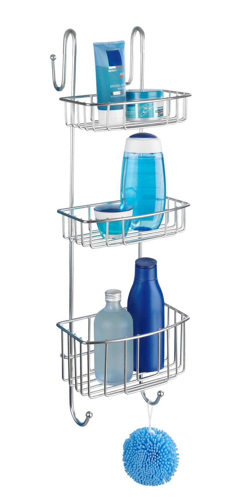 Wenko douchecaddy 3-laags olesi RVS mat