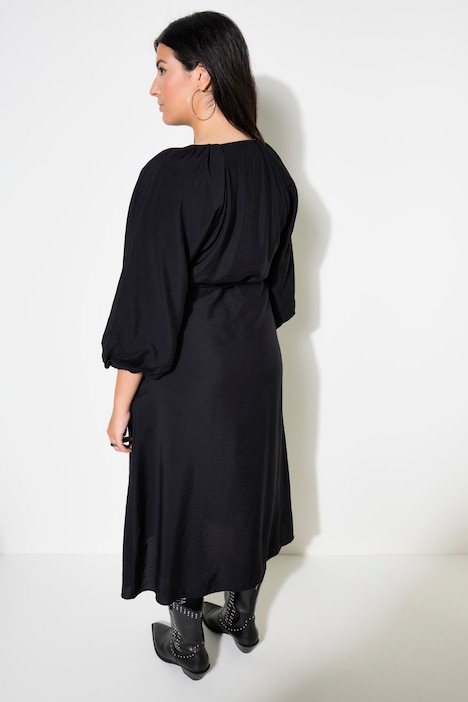 Maxikleid, A-Line, 3/4-Ballonärmel