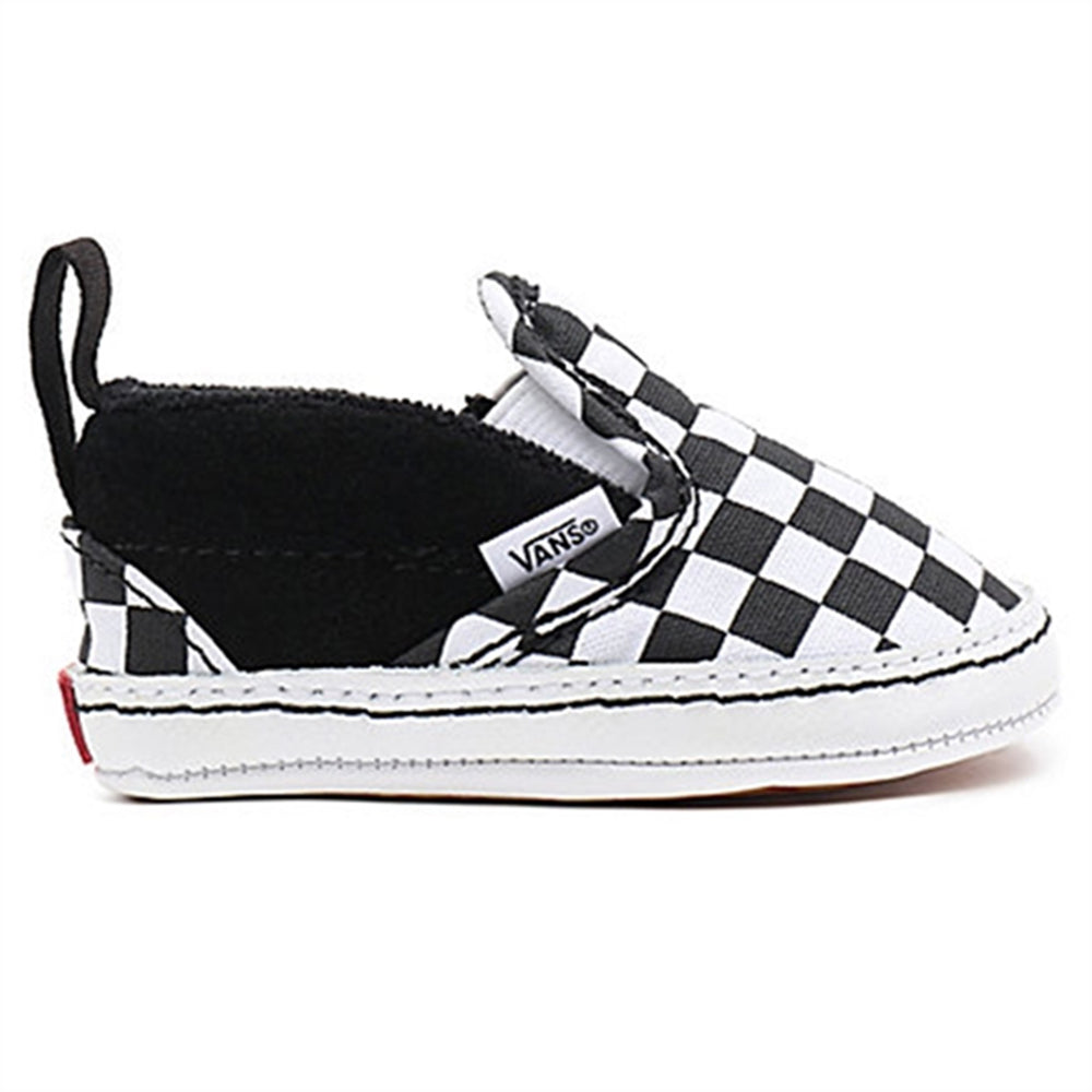 IN Slip-On V Crib Sneakers Checker Black/True White