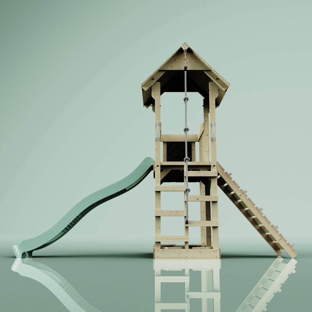 PolarPlay Tromso houten speeltoren in het groen,