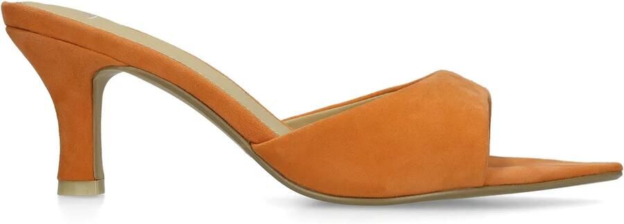 Manfield Dames Oranje suède pumps