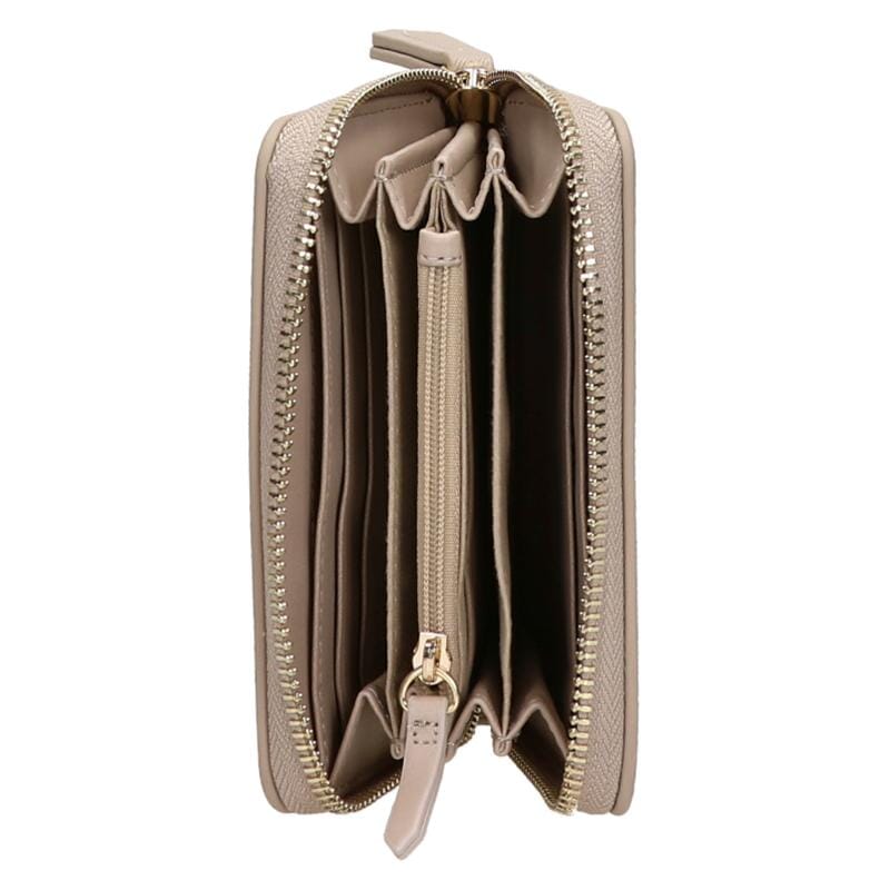 Valentino Bags Zero Re Zip Wallet S Beige