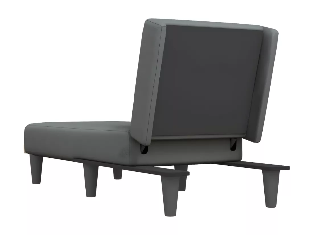 Chaise longue gris foncé tissu