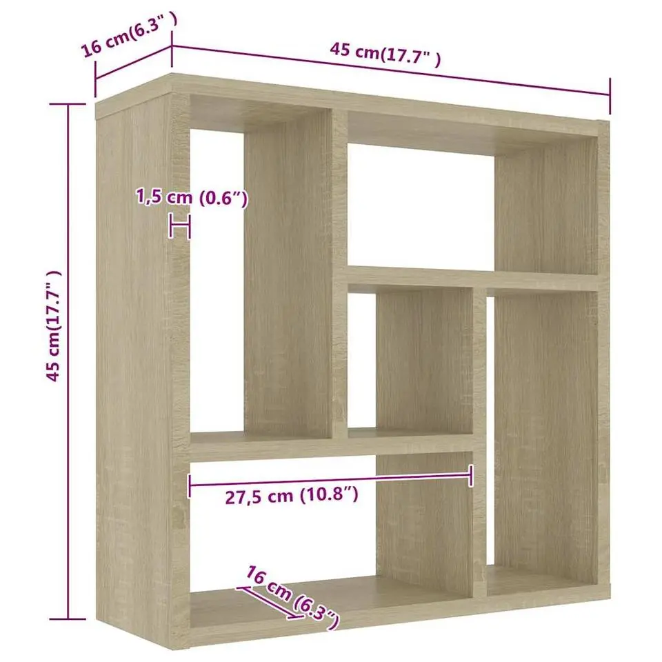 vidaXL - Plank - Bruin - Bewerkt hout