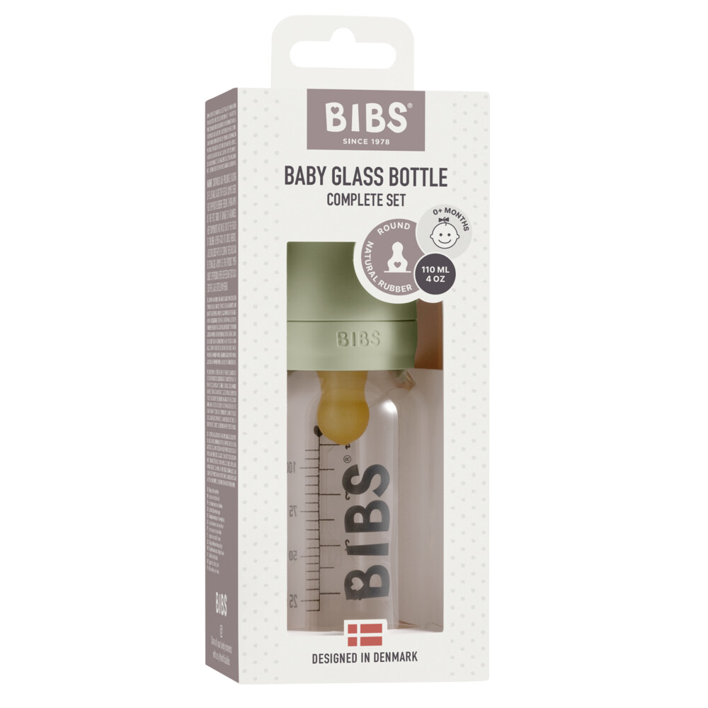 Bibs Glazen Babyfles Complete Set Sage110 ml