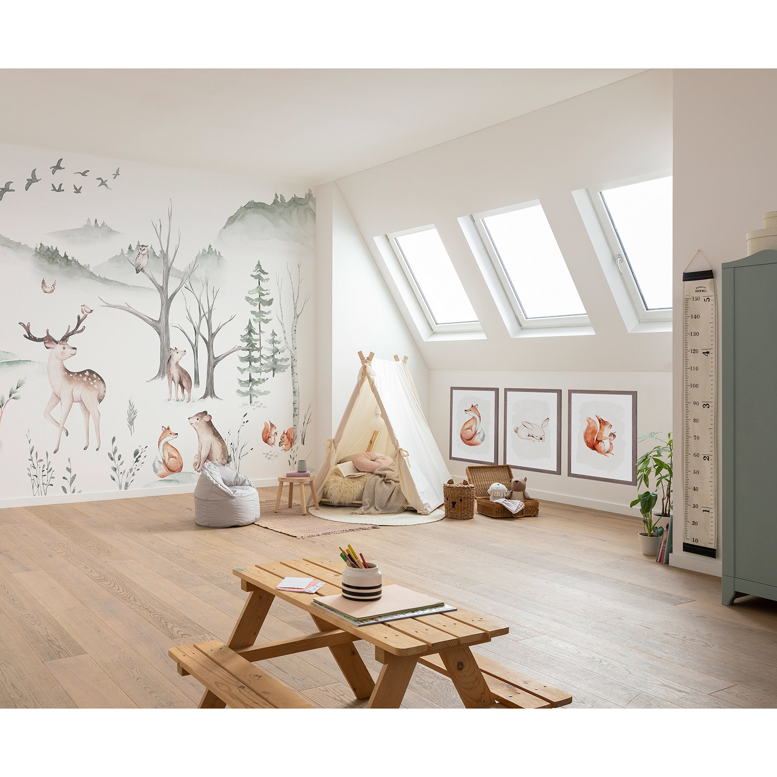 Wandbild HUNGRY SQUIRREL - bunt - 50x70 cm