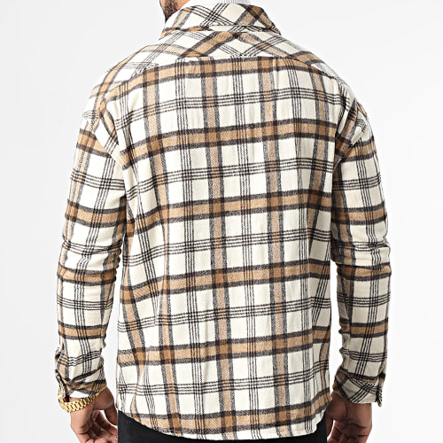 Surchemise A Carreaux KD638 Ecru Camel