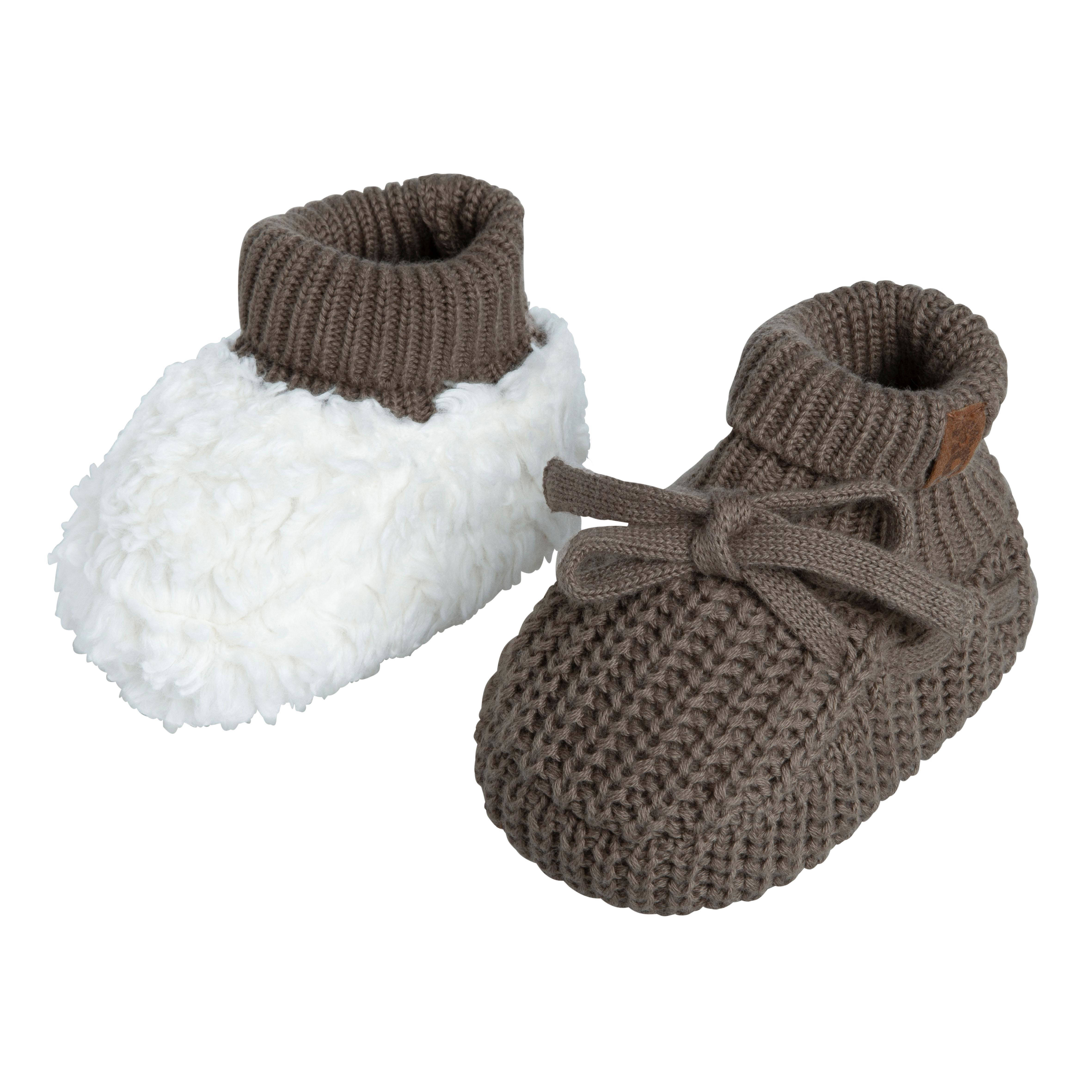 Baby's Only gebreide slofjes mokka