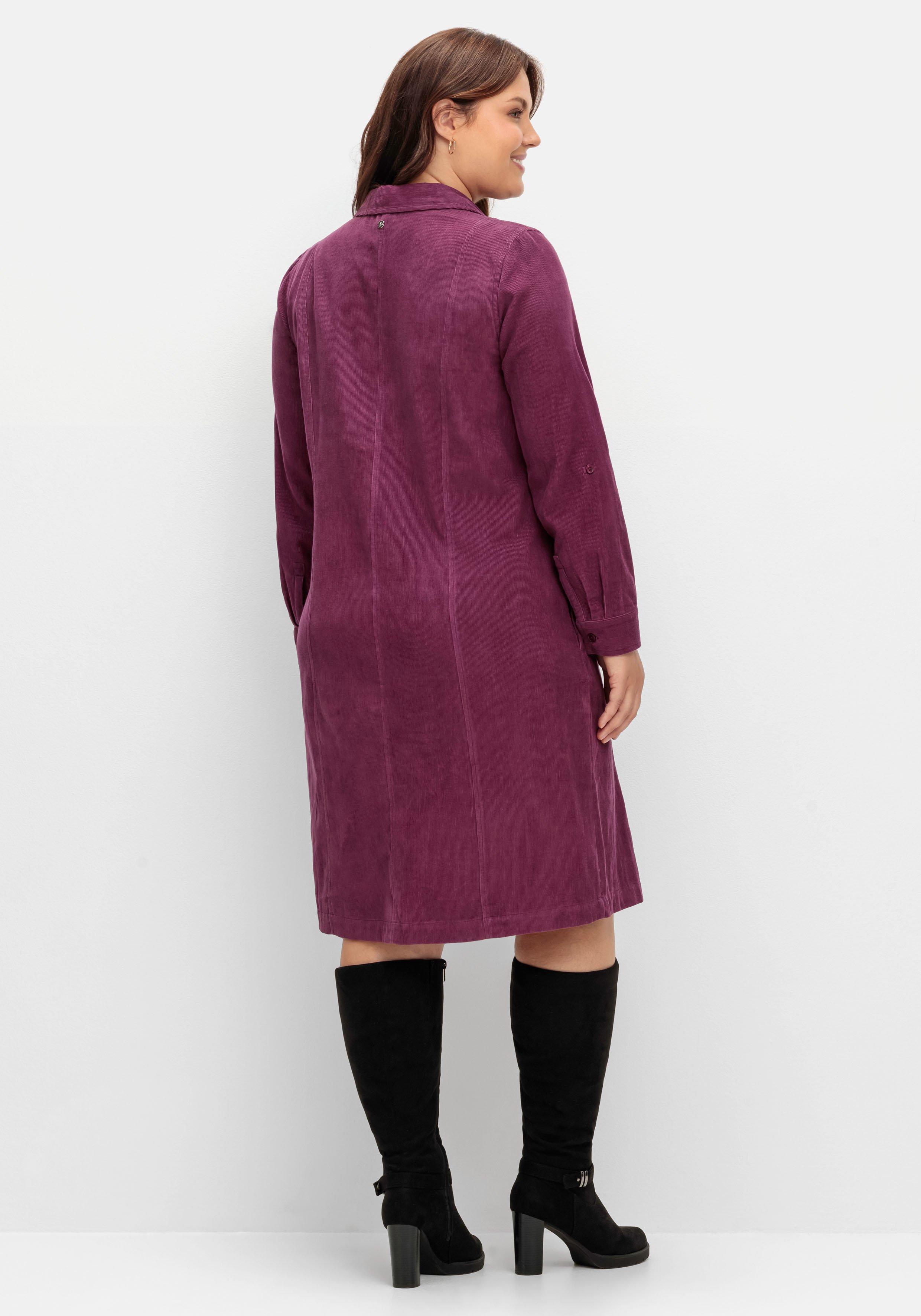 Hemdblusenkleid aus weichem Cord