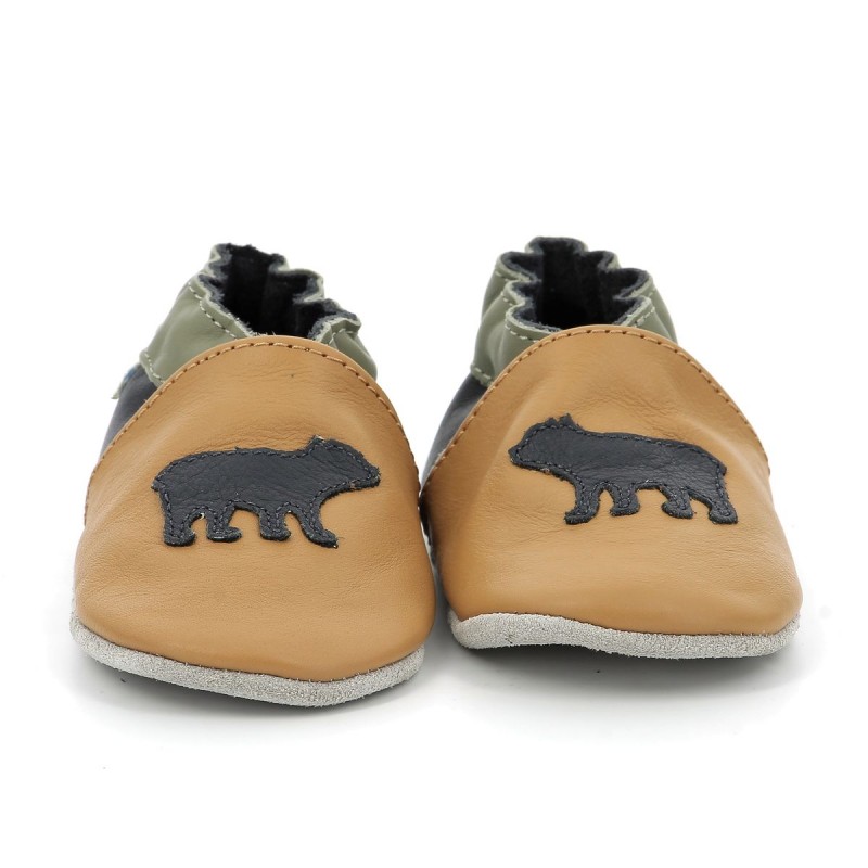 Robeez Robeez Chaussons Only Bear Camel Marine