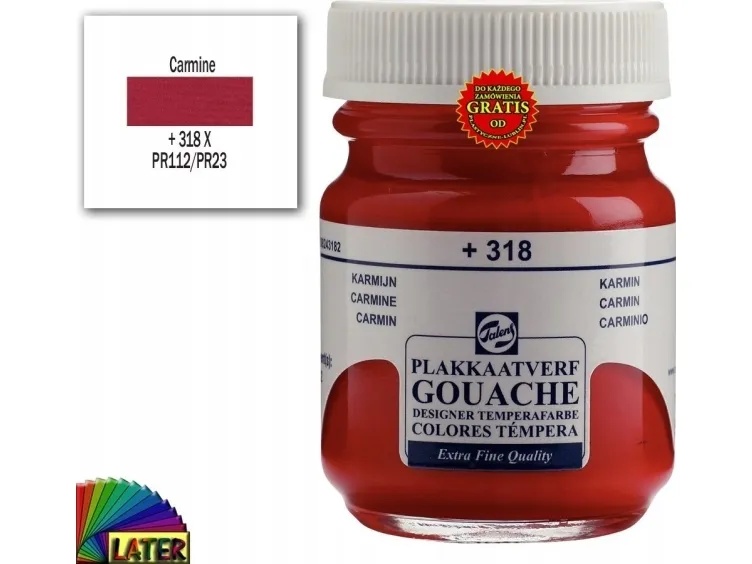 Talens Talens Gouache Extra Fine Quality Bottle Carmine 318