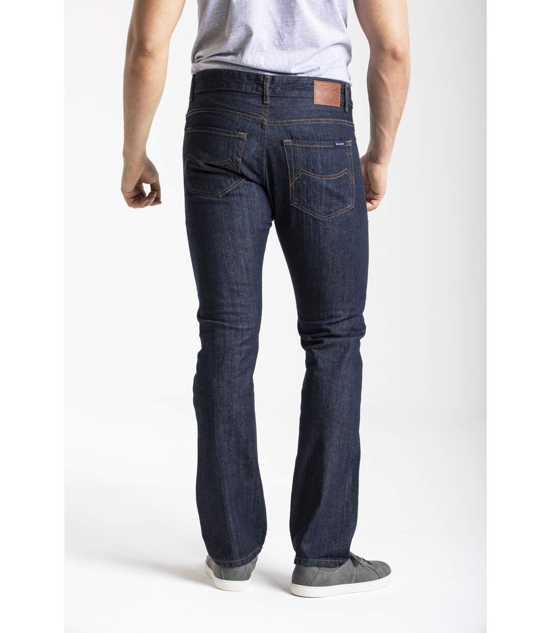 Jeans RL70 coupe droite confort coton brut MARINE