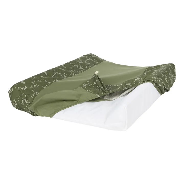 Nobodinoz Matelas à langer Stories en coton bio | Vert