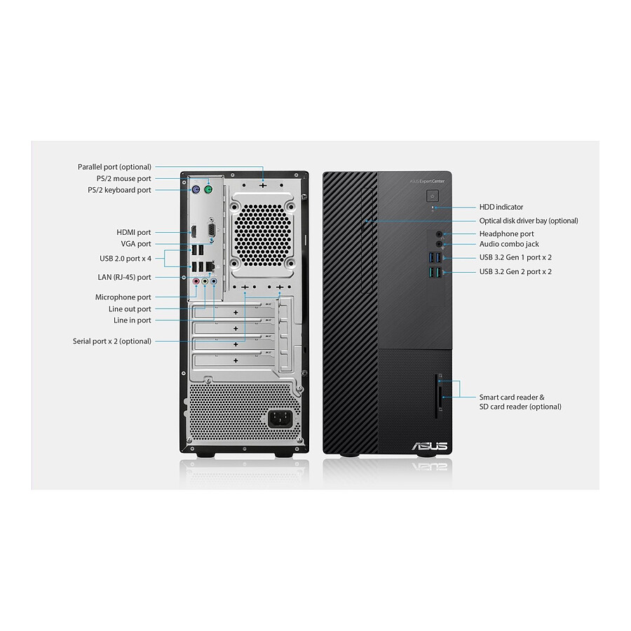 ASUS ExpertCenter D5 Mini Tour D500MDCZ-312100027X - Windows 11 Pro