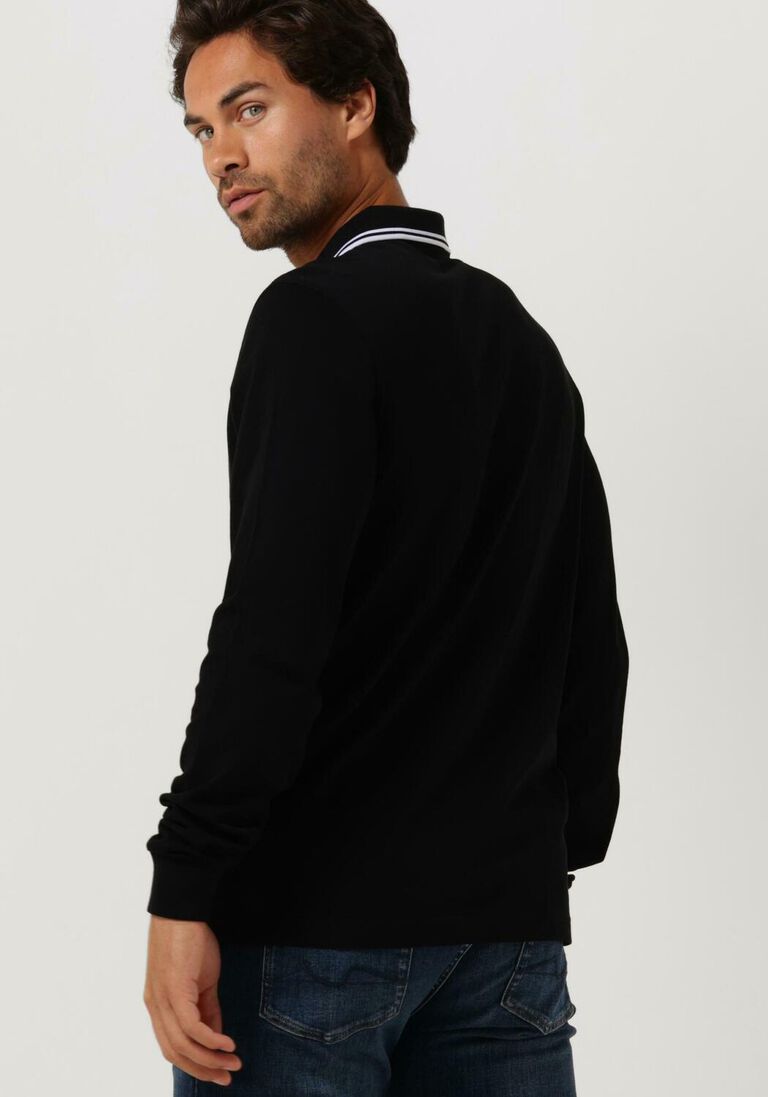 FRED PERRY zwarte fred perry polo ls twin tipped shirt