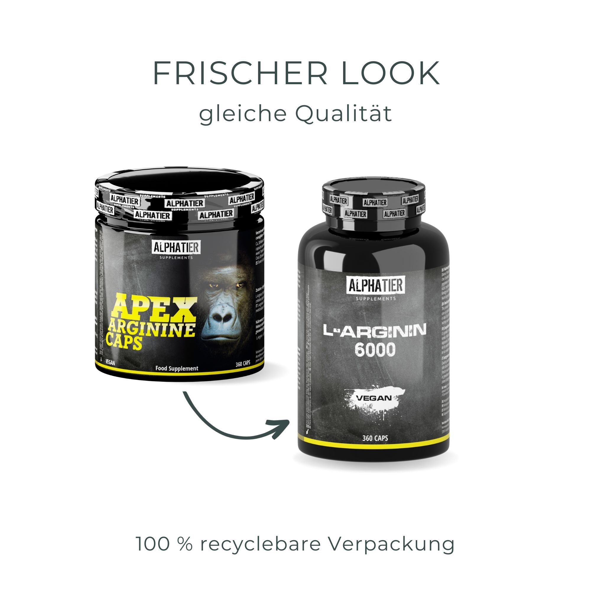 Alphatier L-Arginin Base Kapseln