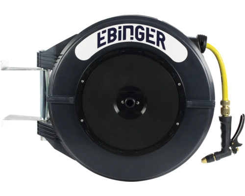 Professionele slanghaspel EBINGER DR 100 – R3, met 25 m ½” PVC-slang