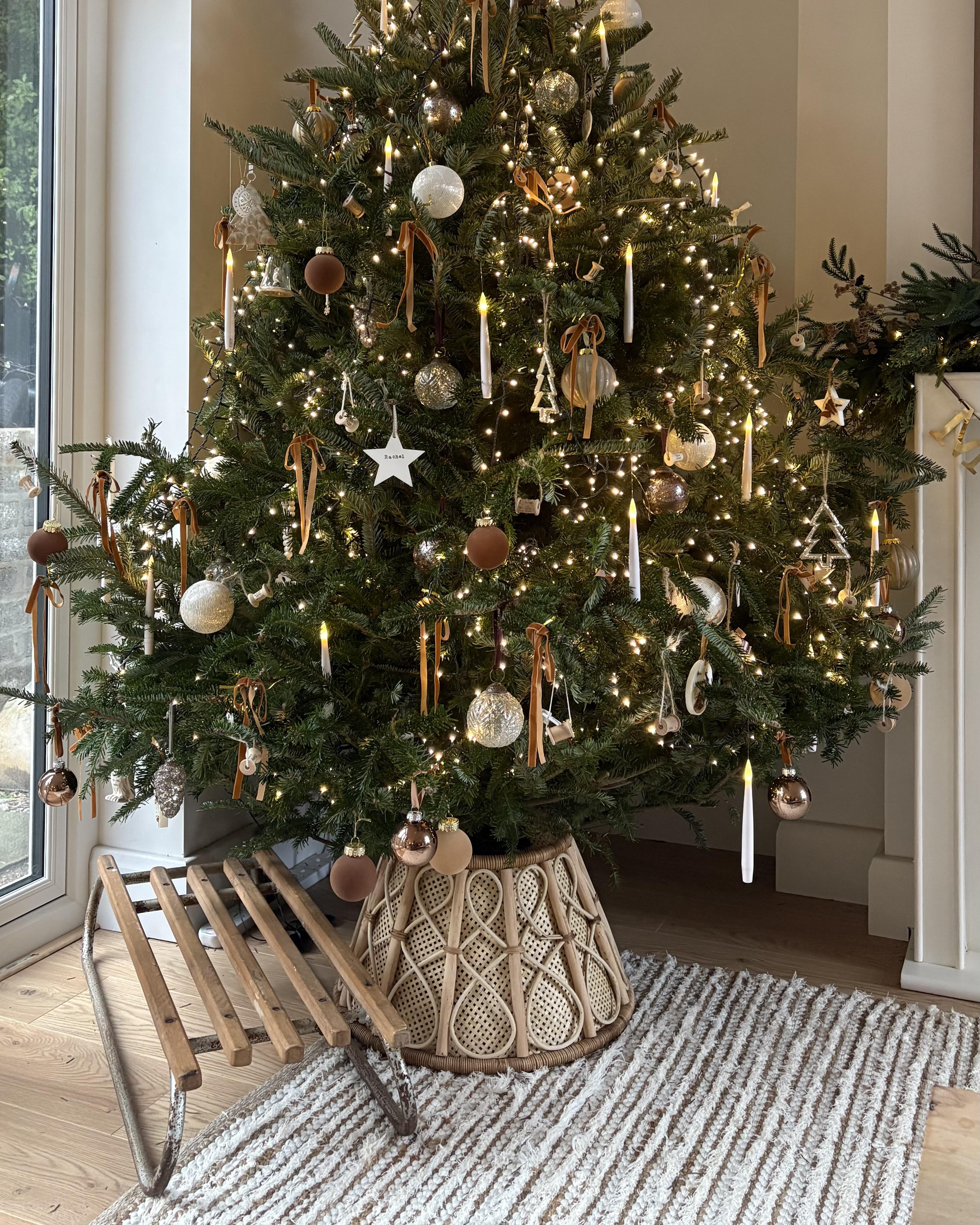 Kerstboomrok AVENT Rotan Natuurlijk 50 cm