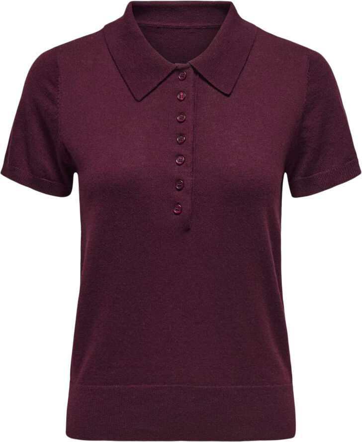 ONLY ONLCATHRINE SS POLO NECK EX KNT Cabernet