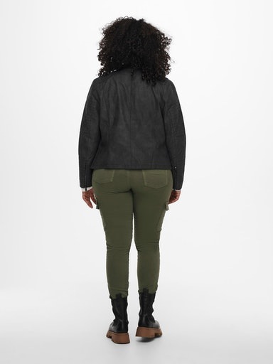 ONLY CARMAKOMA Lederimitatjacke »CARAVANA FAUX LEATHER BIKER OTW« mit Biker-Details