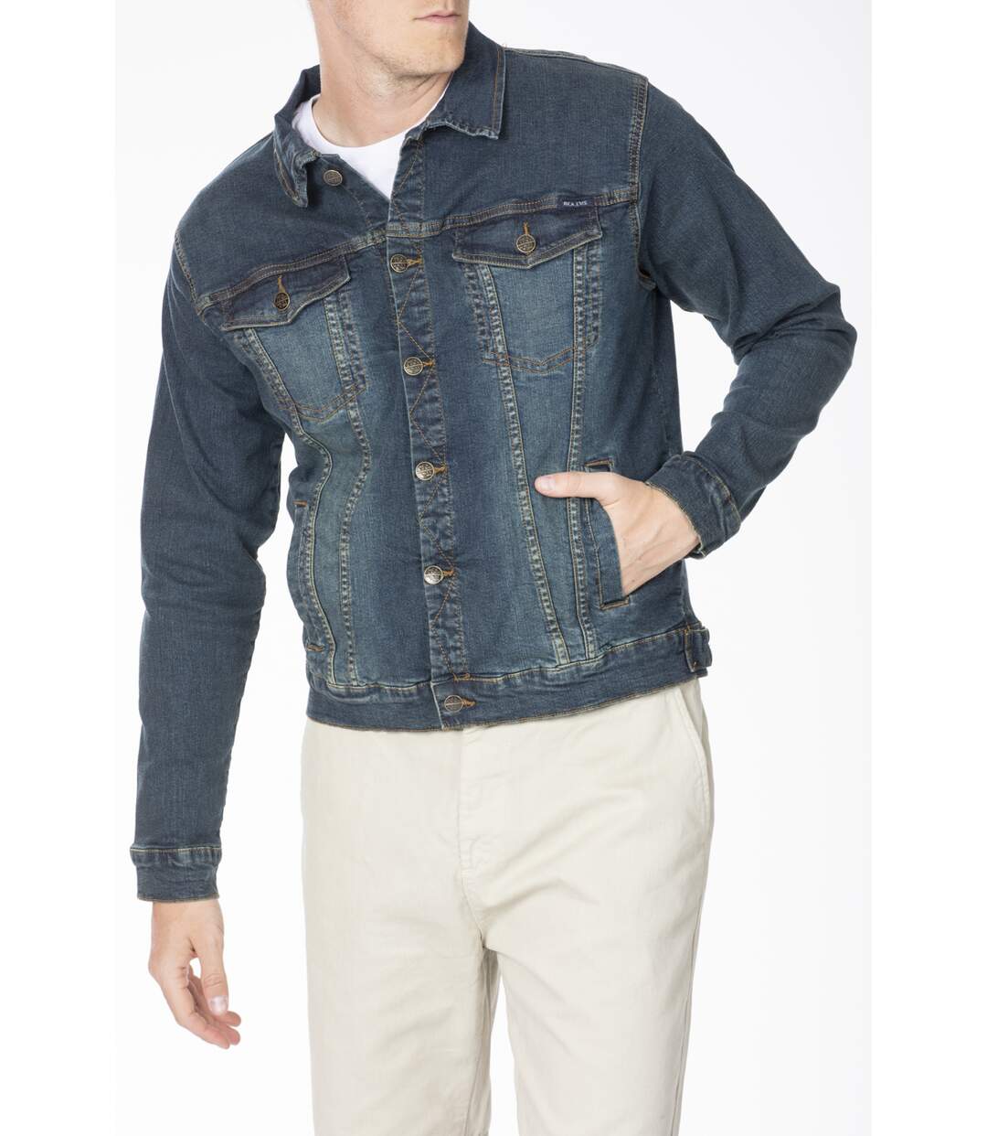 La veste en jeans stretch coupe ajustée FAITH DENIM