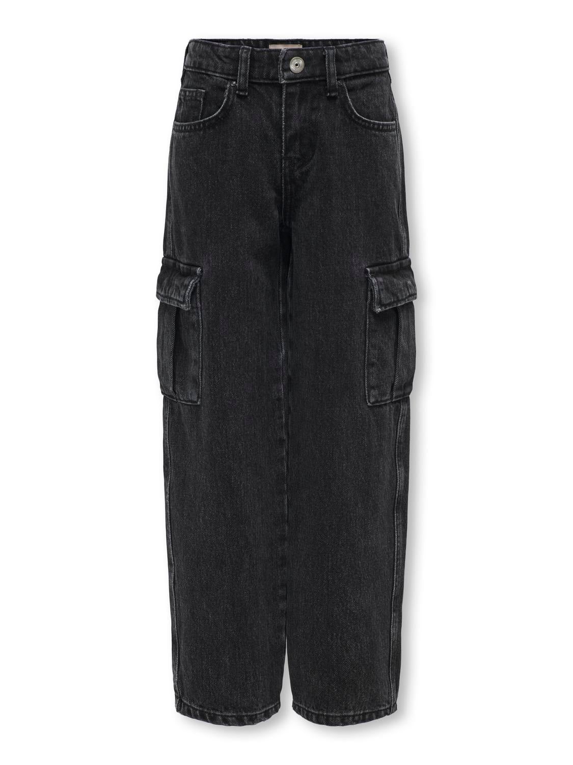 KOGHARMONY Weiter Beinschnitt Jeans Washed Black