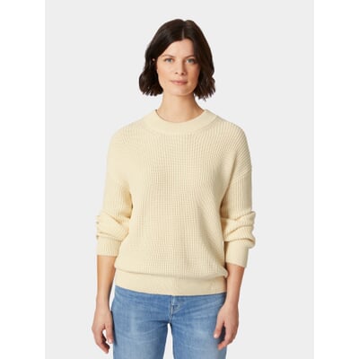 Damen-Strickpullover, Naturweiß